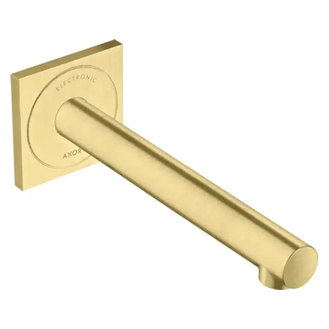 Axor Uno Смеситель для раковины встр., сенсорный, внешняя часть, излив 22,1 см, цвет: матовая латунь 45111950