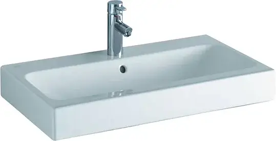 Geberit iCon Раковина подвесная 75x48,5x15,5h см, с переливом, цвет: белый глянцевый 124075000