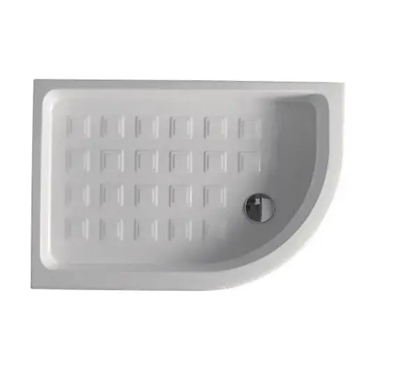 Kerasan Retro Поддон угловой для душа керамический 120x80x20hсм, без сифона, слив 9 см, цвет: Bianco 1332bi