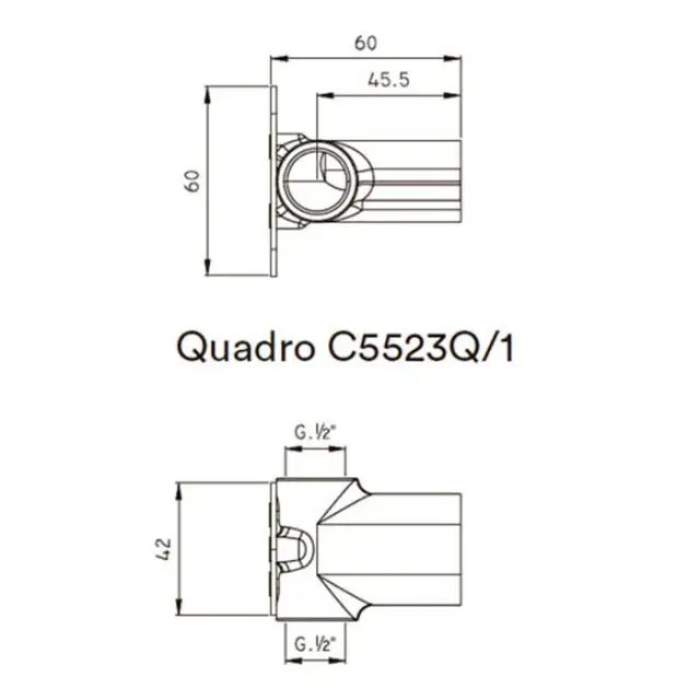 Nicolazzi Встраиваемая часть для настенного смесителя Quadro C5523Q/1