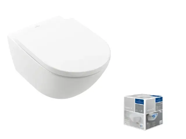 Villeroy & Boch Subway 3.0 Унитаз подвесной безобод с крышкой 37x56 цвет: Альпийский белый глянцевый 4670TS01