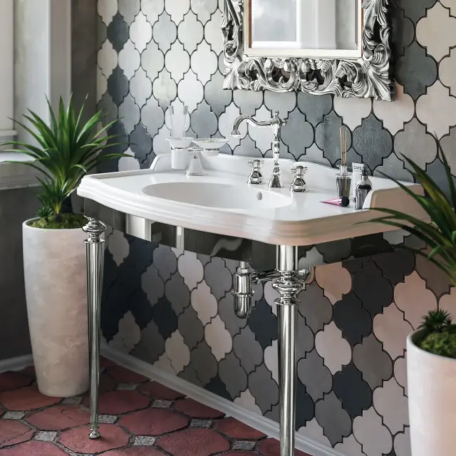 TW Bristol 874.1 Структура металлическая под раковину 105х56хh85 см, цвет отделки хром TWBR874.1сr