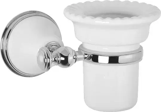 TW Harmony 109 Стакан для зубных щеток подвесной, керамический, цвет: хром TWHA109bi/cr