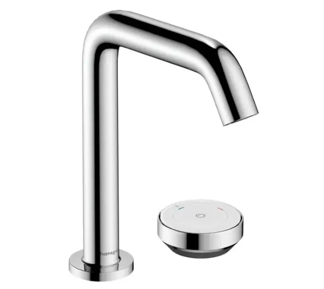 Hansgrohe Tecturis S Смеситель для раковины на 2 отверстие, с донным клапаном, цвет: хром глянцевый 73353000