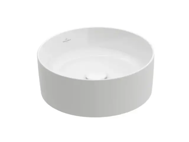Villeroy & Boch Collaro Раковина чаша 40x40x14,5h см, без перелива, цвет: Альпийский белый глянцевый 4A184001