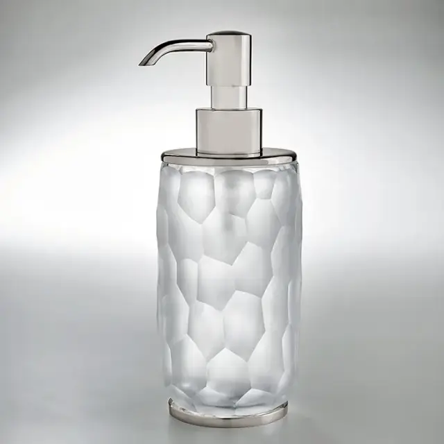 3SC Nest Дозатор для жидкого мыла, настольный, цвет: прозрачный хрусталь/никель сатинированный матовый