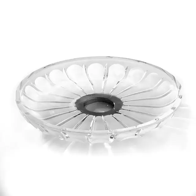 3SC Montblanc Лоток универсальный, крулый, настольный, цвет: прозрачный хрусталь/хром