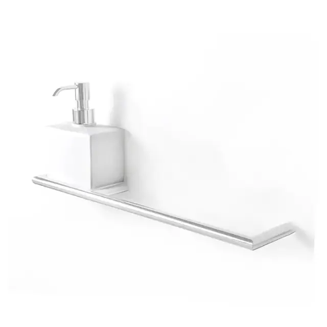 3SC Guy Полотенцедержатель и дозатор, 40см.,  слева, подвесной, композит Solid Surface, цвет: белый матовый/белый матовый