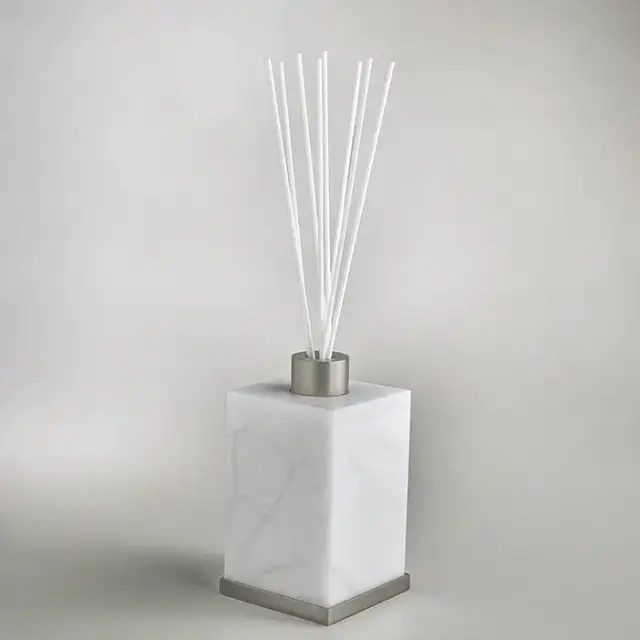 3SC Baster Square Ароматический диффузор, настольный, цвет: алебастр/никель сатинированный матовый
