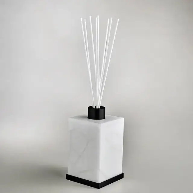 3SC Baster Square Ароматический диффузор, настольный, цвет: алебастр/Black Metal Brushed PVD