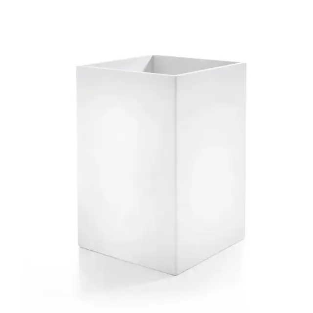 3SC Mood White Ведро, без крышки, 20х30х20 см, композит Solid Surface, цвет: белый матовый