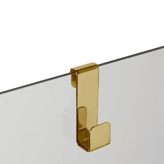 3SC APPY Крючок навесной на стекло, одинарный, цвет: золото 24к. Lucido