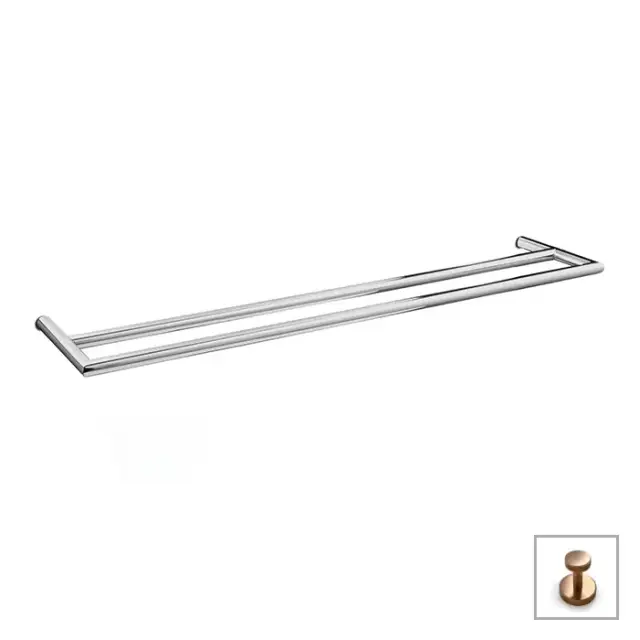 3SC Guy&Guy Полотенцедержатель 60см., двойной, цвет: Warm Brushed Bronze PVD