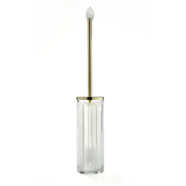 3SC MontBlanc Ершик для туалета, напольный, цвет: прозрачный хрусталь/латунь