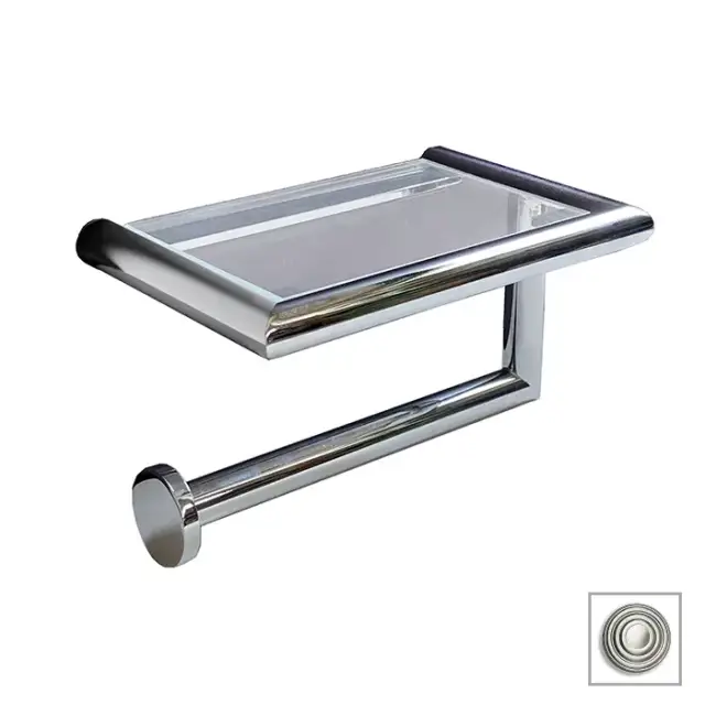 3SC Guy&Guy Держатель т/б с полочкой, подвесной, цвет: никель сатинированный матовый