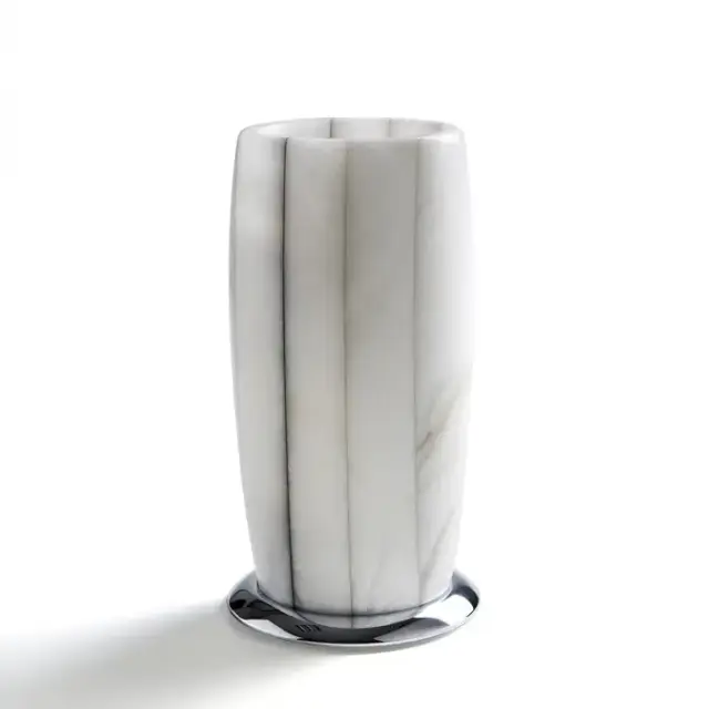 3SC Rigato Стакан настольный d8хh15 см, цвет: никель сатинированный полированный