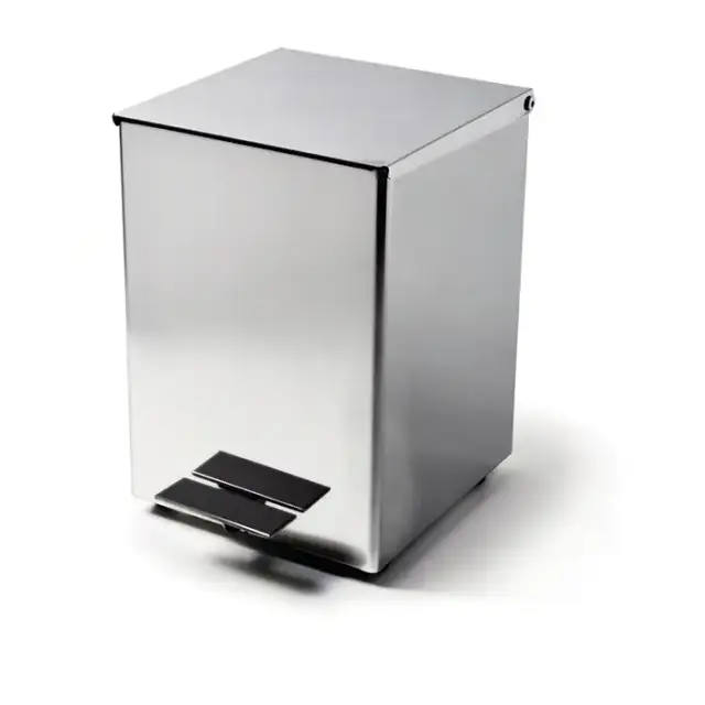 3SC Hotel Ведро 5 л. 18x22xh26 см, с педалью, с крышкой и механизмом softclose, из нерж.стали, цвет: хром
