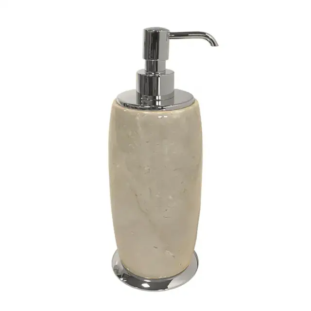 3SC Elegance Дозатор для жидкого мыла, настольный, цвет: мрамор botticino/хром