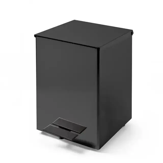 3SC Metal Quadra Ведро 5 л. 18x22xh26 см, с педалью, с крышкой и механизмом softclose, цвет: черный матовый