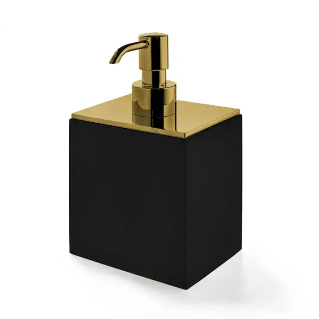 3SC BeMood Black Дозатор настольный 10хh16,5х8 см, цвет: черный/золото матовое