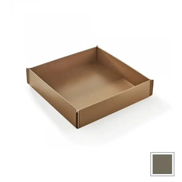 3SC Meridien Лоток 26.5х6х26.5см., настольный, гладкая кожа, цвет: Tortora