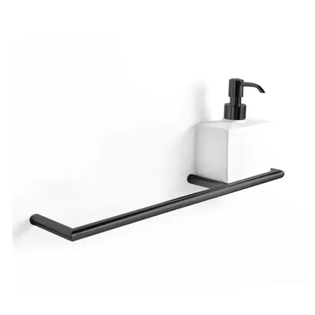 3SC Guy Полотенцедержатель и мыльница, 40см.,  справа, подвесная, композит Solid Surface, цвет: белый матовый/черный матовый