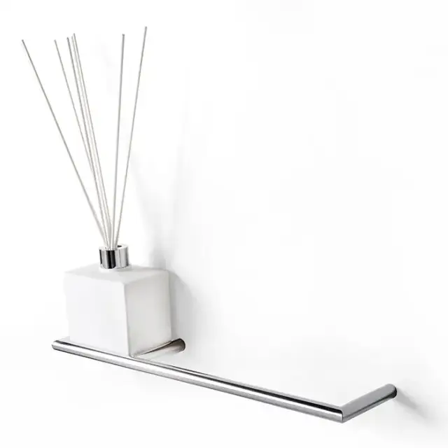 3SC Guy Полотенцедержатель и ароматический диффузор, 40см., слева, подвесной, композит Solid Surface, цвет: белый матовый/хром