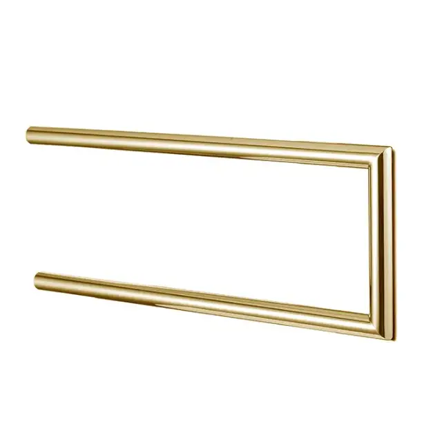 3SC Guy Полотенцедержатель двойной, неповоротный, плечо 30см, цвет: золото 24к. Lucido