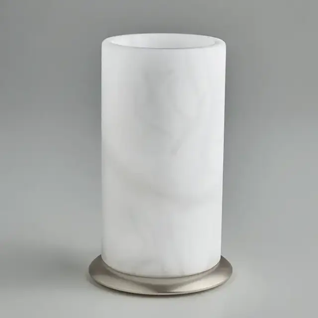 3SC Baster Round Стакан настольный, цвет: алебастр/никель сатинированный матовый