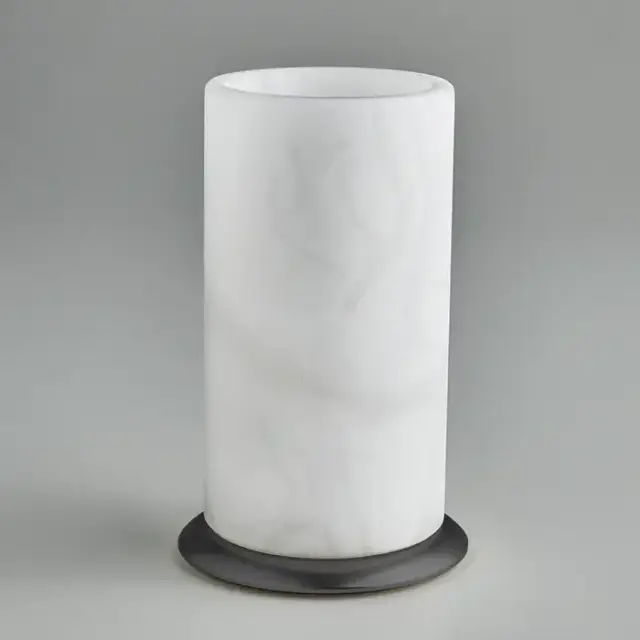 3SC Baster Round Стакан настольный, цвет: алебастр/никель черный матовый