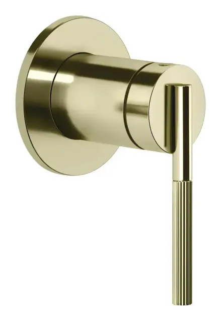 Смеситель Gessi Ingranaggio, встраиваемый, однорычажный, на 1 выход, внешняя часть, цвет Brass PVD