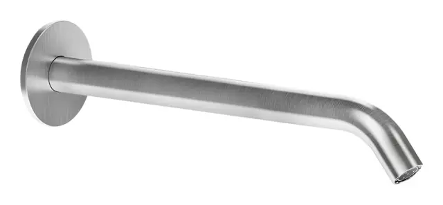 Излив Gessi316, настенный, для смесителя удаленного управления, цвет Steel Brushed