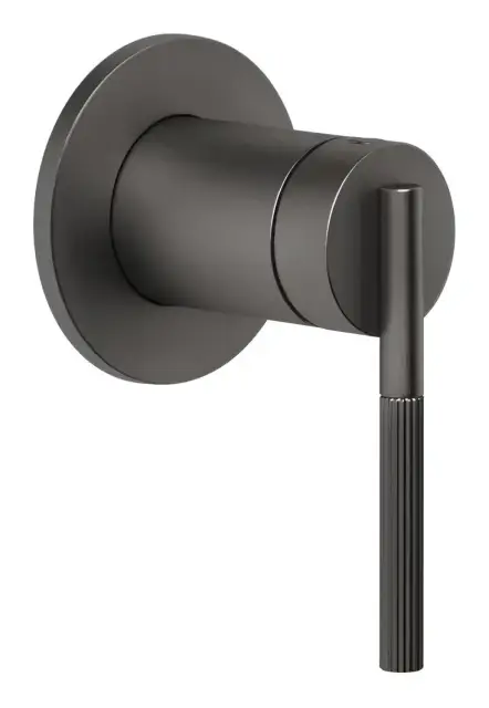 Cмеситель Gessi Ingranaggio, настенный, встраиваемый, внешняя часть, цвет Black Metal Brushed PVD