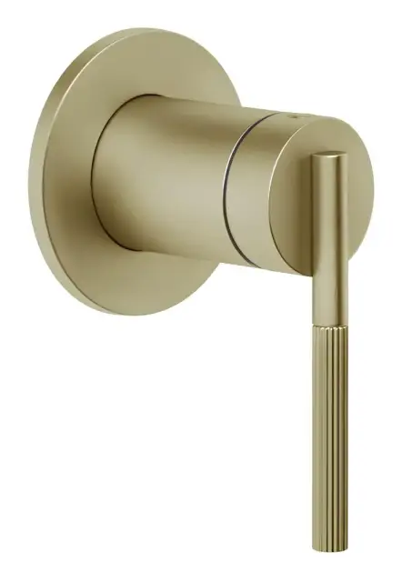 Cмеситель Gessi Ingranaggio, настенный, встраиваемый, внешняя часть, цвет Brushed Brass PVD