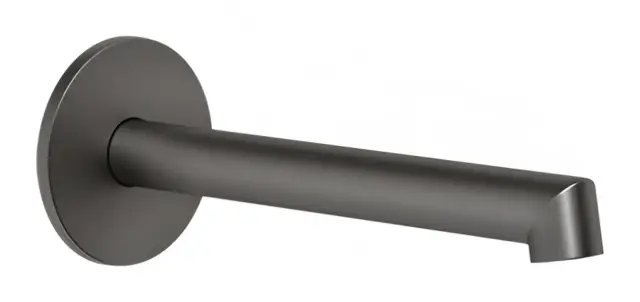 Излив для раковины Gessi Anello, настенный, средней длины, цвет Black Metal Brushed PVD