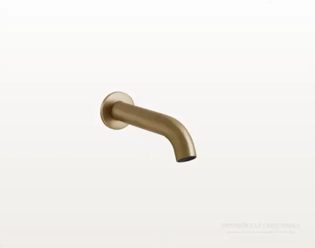 Излив для ванны Gessi 316, настенный, цвет Warm Bronze Brushed PVD