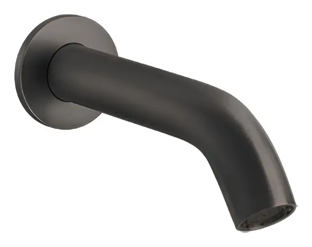 Излив для ванны Gessi 316, настенный, цвет Black Metal Brushed PVD