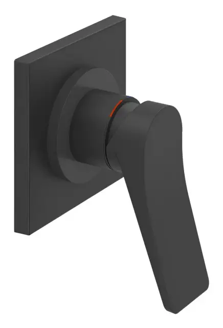 Смеситель Gessi Rilievo, настенный, на 1 выход, внешняя часть, цвет Matte Black