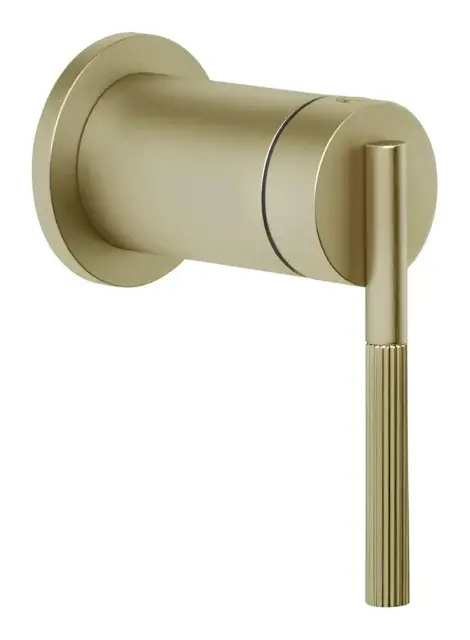 Смеситель Gessi Ingranaggio, встраиваемый, однорычажный, на 1 выход, внешняя часть, цвет Brushed Brass PVD