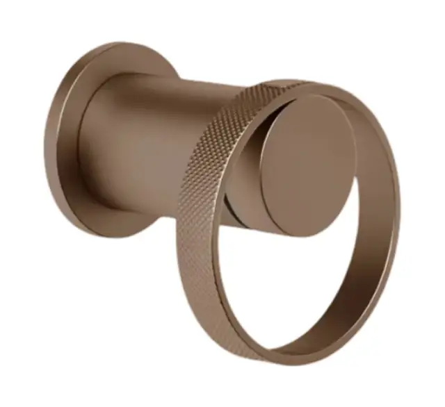 Смеситель для душа Gessi Anello, встраиваемый, 70x65 мм, однорычажный, внешняя часть, цвет Copper Brushed PVD