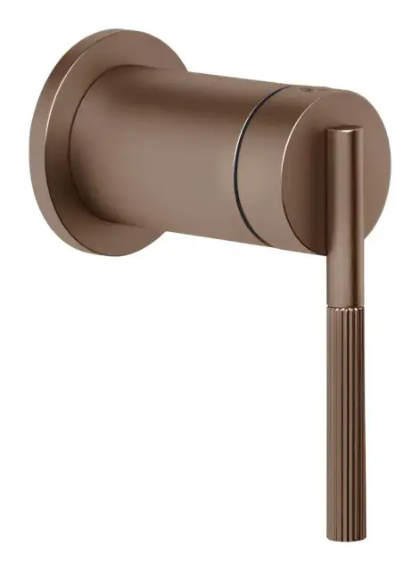 Смеситель Gessi Ingranaggio, встраиваемый, однорычажный, на 1 выход, внешняя часть, цвет Copper Brushed PVD