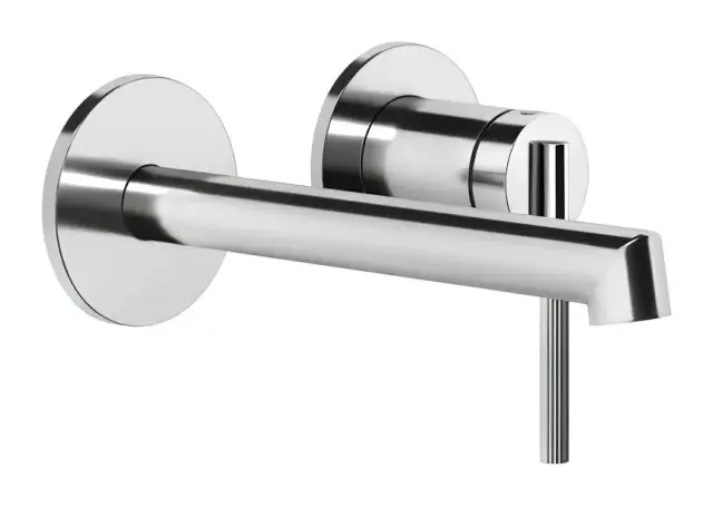 Смеситель для раковины Gessi Ingranaggio, настенный, с коротким изливом, без донного клапана, внешние части, цвет Chrome