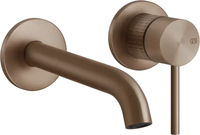 Смеситель Gessi316, однорычажный, на 1 выход, встраиваемый, ⌀65хh114 мм, внешняя часть, цвет Copper Brushed PVD