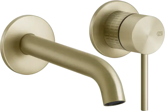 Смеситель Gessi316, однорычажный, на 1 выход, встраиваемый, ⌀65хh114 мм, внешняя часть, цвет Brass Brushed PVD