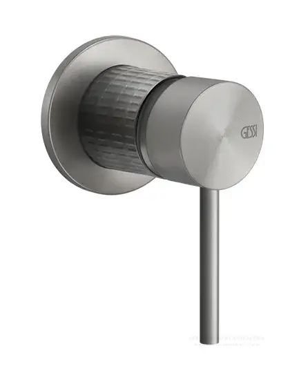 Смеситель Gessi 316, однорычажный, на 1 выход, встраиваемый, ⌀65хh114 мм, цвет Black Metal Brushed PVD