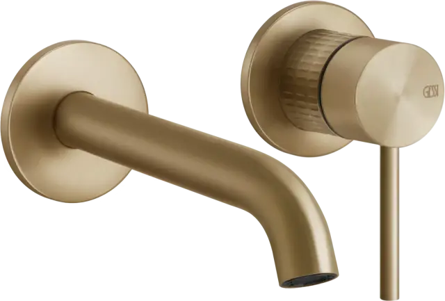 Смеситель Gessi316, однорычажный, на 1 выход, встраиваемый, ⌀65хh114 мм, внешняя часть, цвет Warm Bronze Brushed PVD