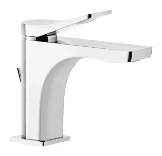Смеситель для раковины Gessi Rilievo, с донным клапаном, соединительными шлангами, длина излива 180 мм, цвет хром