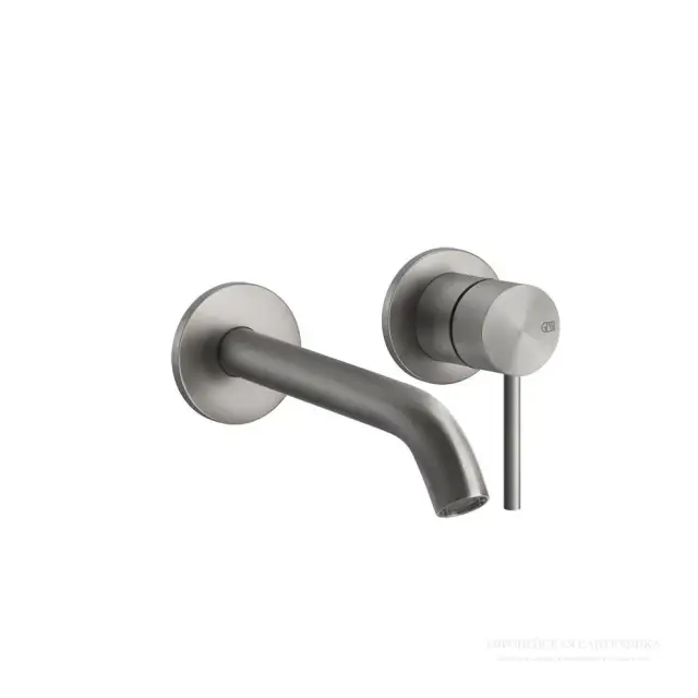 Смеситель для раковины Gessi316 Flessa, встраиваемый, с длинным изливом, внешняя часть, цвет Steel Brushed