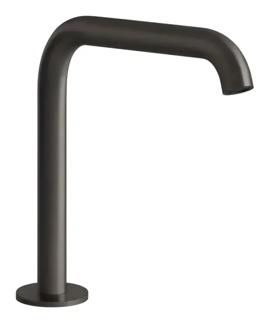Излив Gessi316, на горизонтальную поверхность, высота 162 мм, цвет Black Metal Brushed PVD