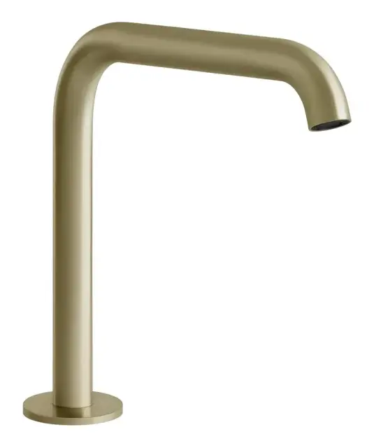 Излив для раковины Gessi316, средний, на горизонтальную поверхность, цвет Brushed Brass PVD